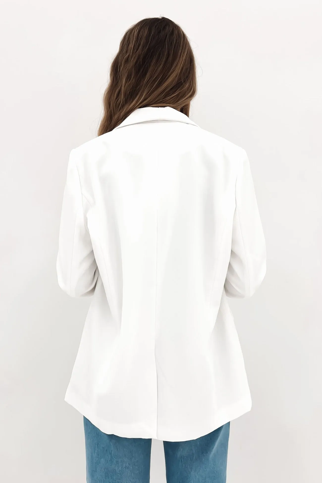 Lucas Blazer Chalk Easy Clean Material WaterRepellentFabric