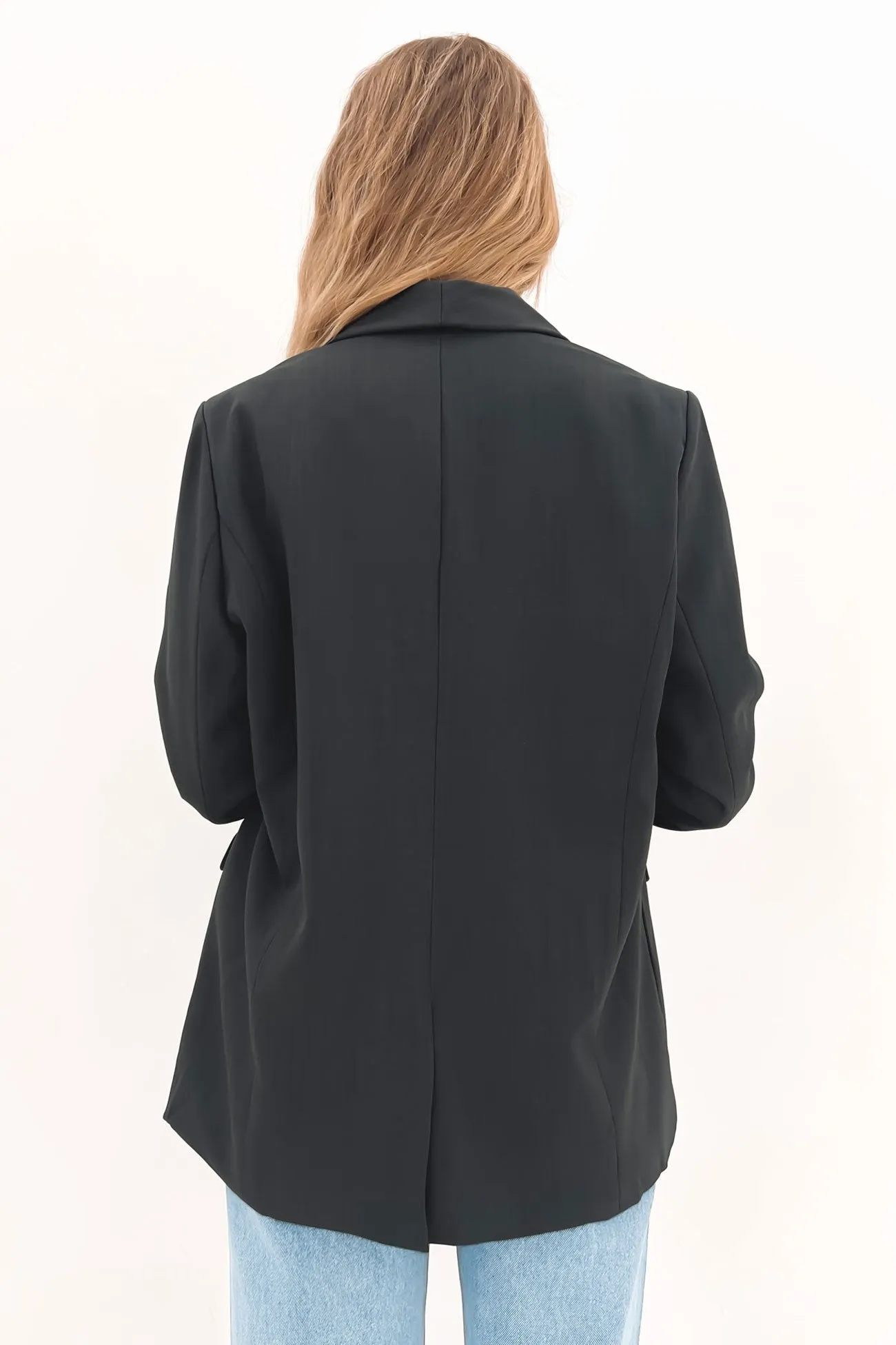 Lucas Blazer Charcoal Solid Color