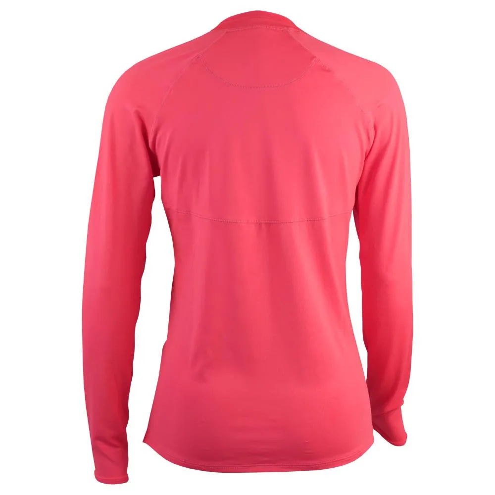 Lucky in Love Women's Essentials High Low Breezy Longsleeve - Coral Anti-fungal Convenient Pocket Opaque