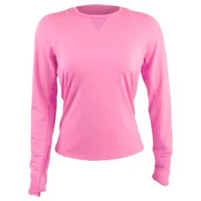 Long - sleeve Lace trim Lucky In Love Women's Essentials High Low Breezy Longsleeve - Taffy Soft Touch
