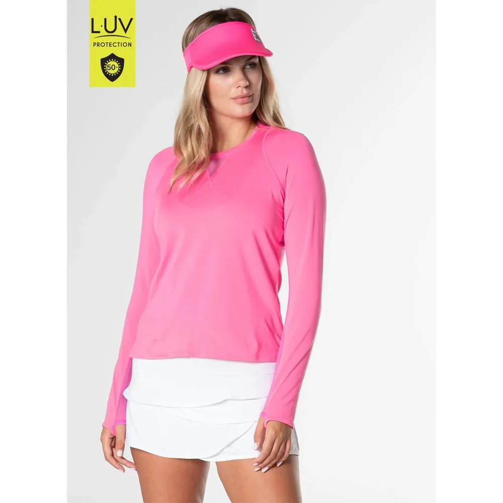 Regular Fit Lucky In Love Women's Essentials High Low Breezy Longsleeve - Taffy Soft Touch