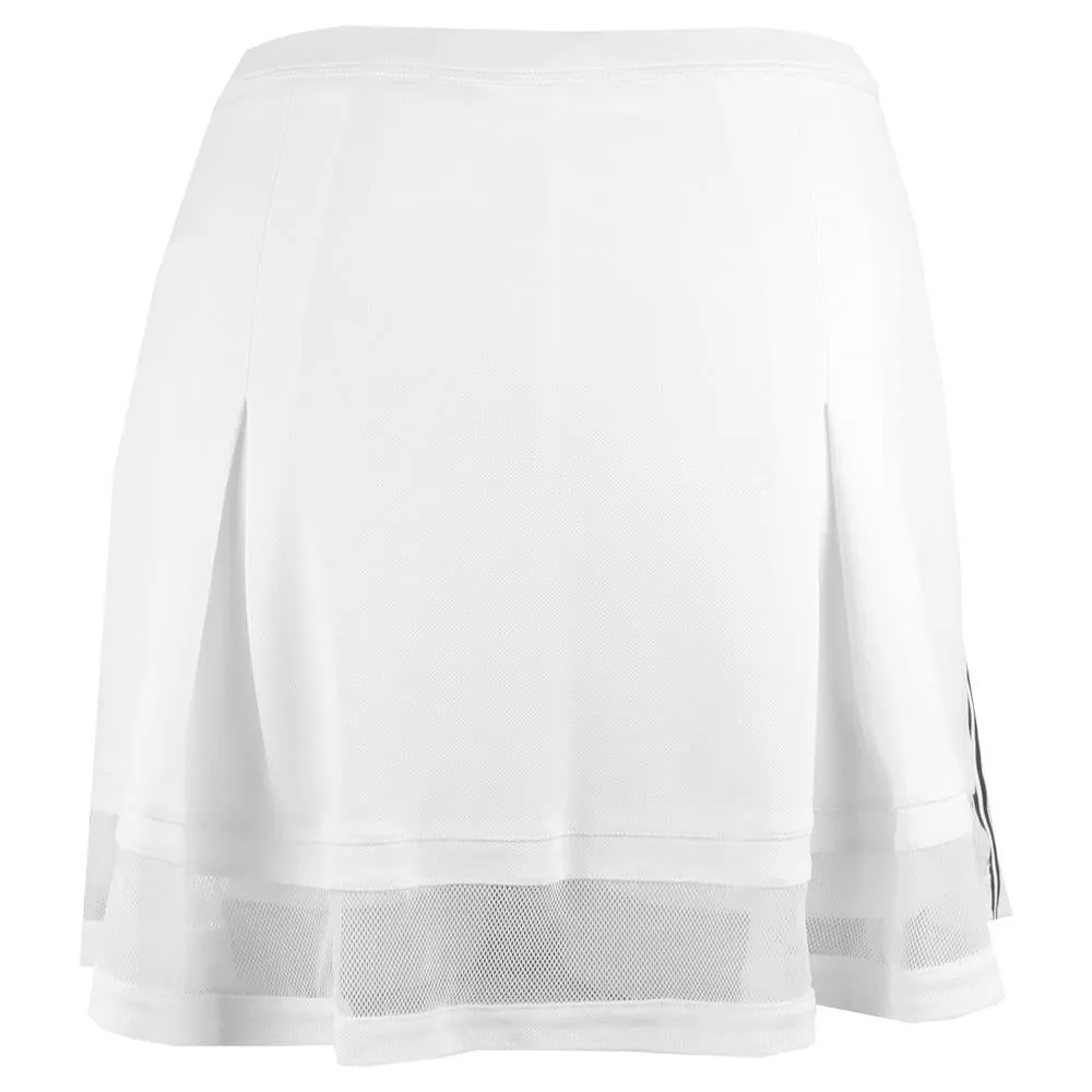 Sleeveless style Abrasion-resistant Lucky In Love Women's Essentials High Waist Premier Skirt - White stain - resistant