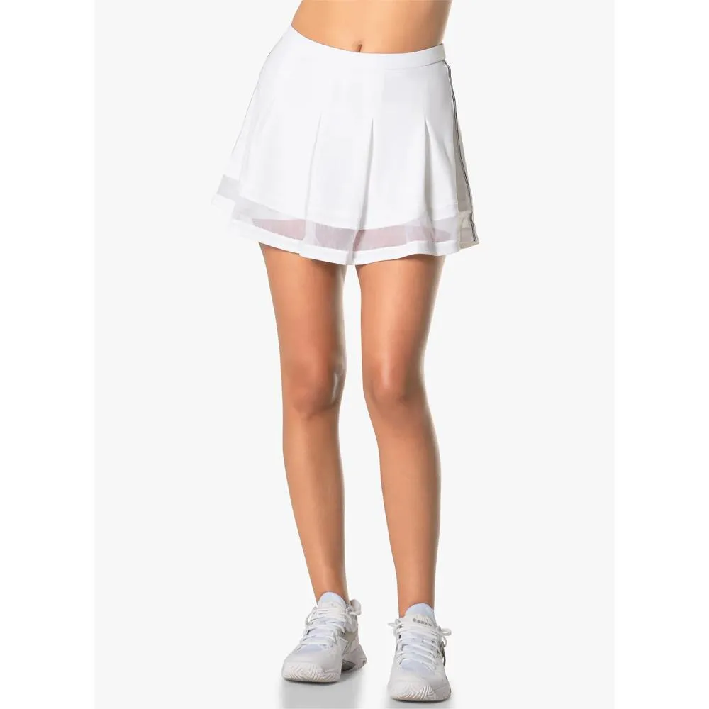 Lucky In Love Women's Essentials High Waist Premier Skirt - White stain - resistant Luxury Design