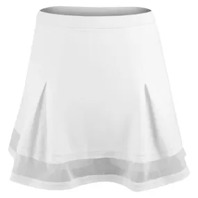 Lucky In Love Women's Essentials High Waist Premier Skirt - White stain - resistant timeless Satin Finish