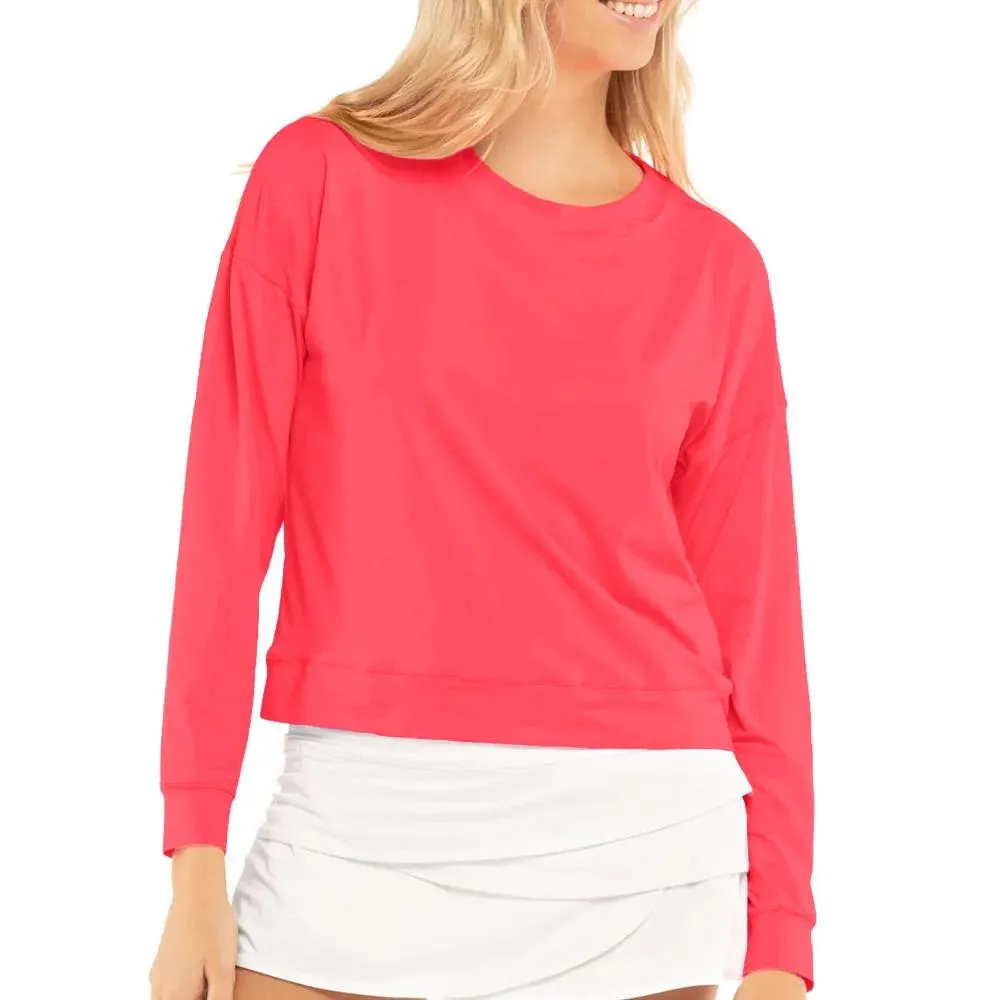 Shock-absorbing Roll-Up Lucky in Love Women's Essentials Hype Longsleeve - Coral Crush Flexible Movement