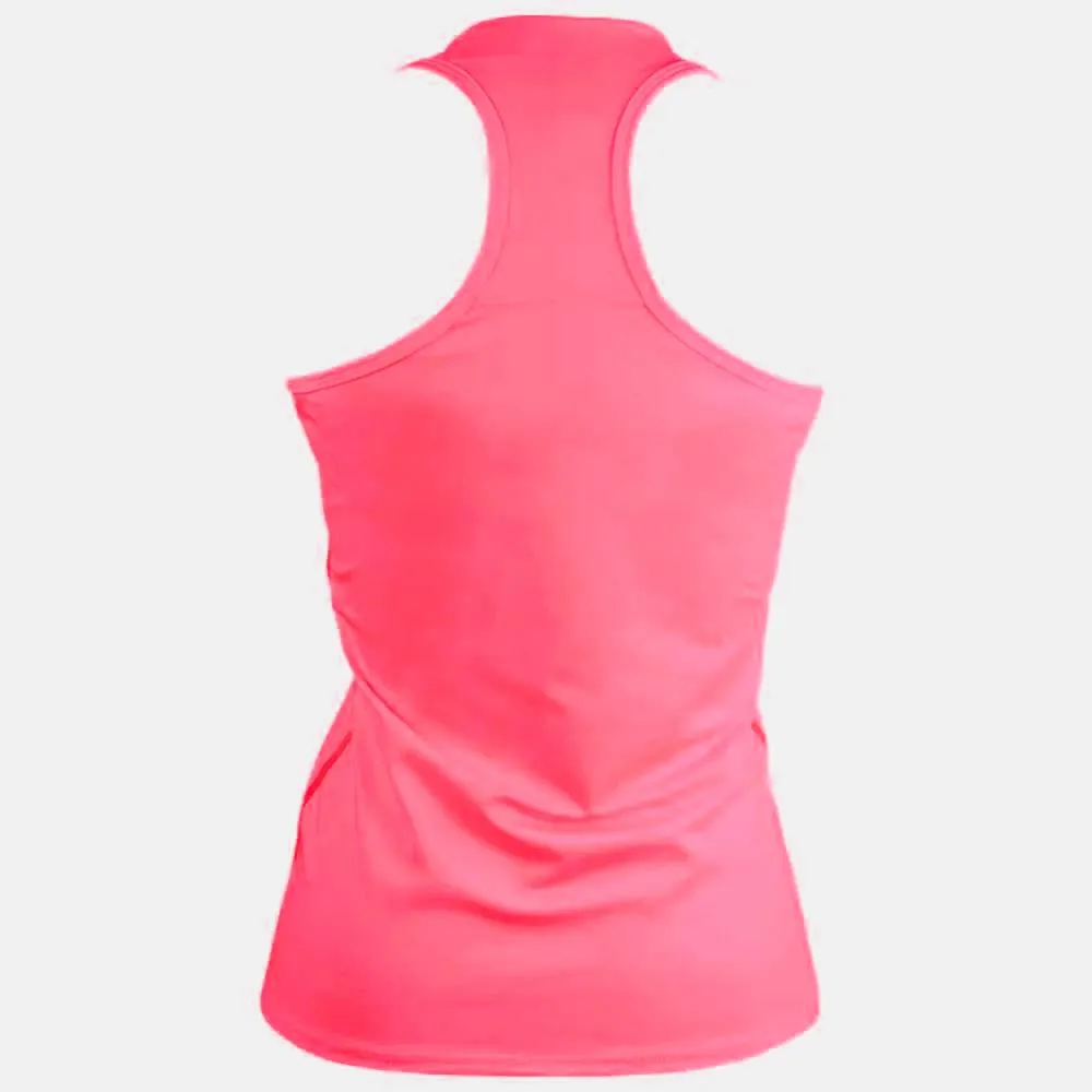 Lucky in Love Women's Essentials V-Neck Tank - Pink UV Protection Easy Movement Non-Insulated