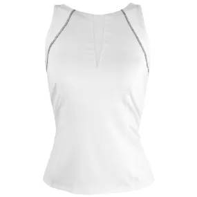 Lucky In Love Women's Grand Slam Tank - White Tapered Legs Reversible Soft Texture