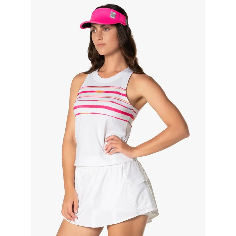 Trendy Lucky in Love Women's Shockin' Classics Awe Tank - White Well - Tailored
