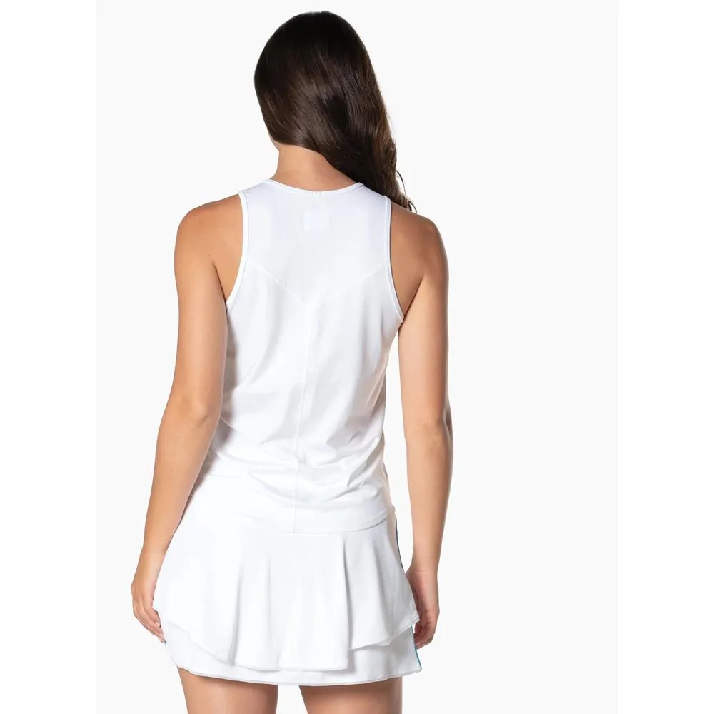 Lucky In Love Women's Winning Streak Chill Tank - White synthetic materials Ribbed Cuffs High Neck