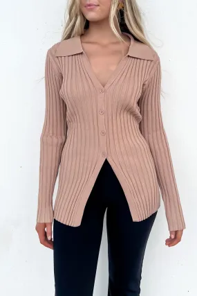 Lukas Knit Long Sleeve Mocha Leather Wedding Gift