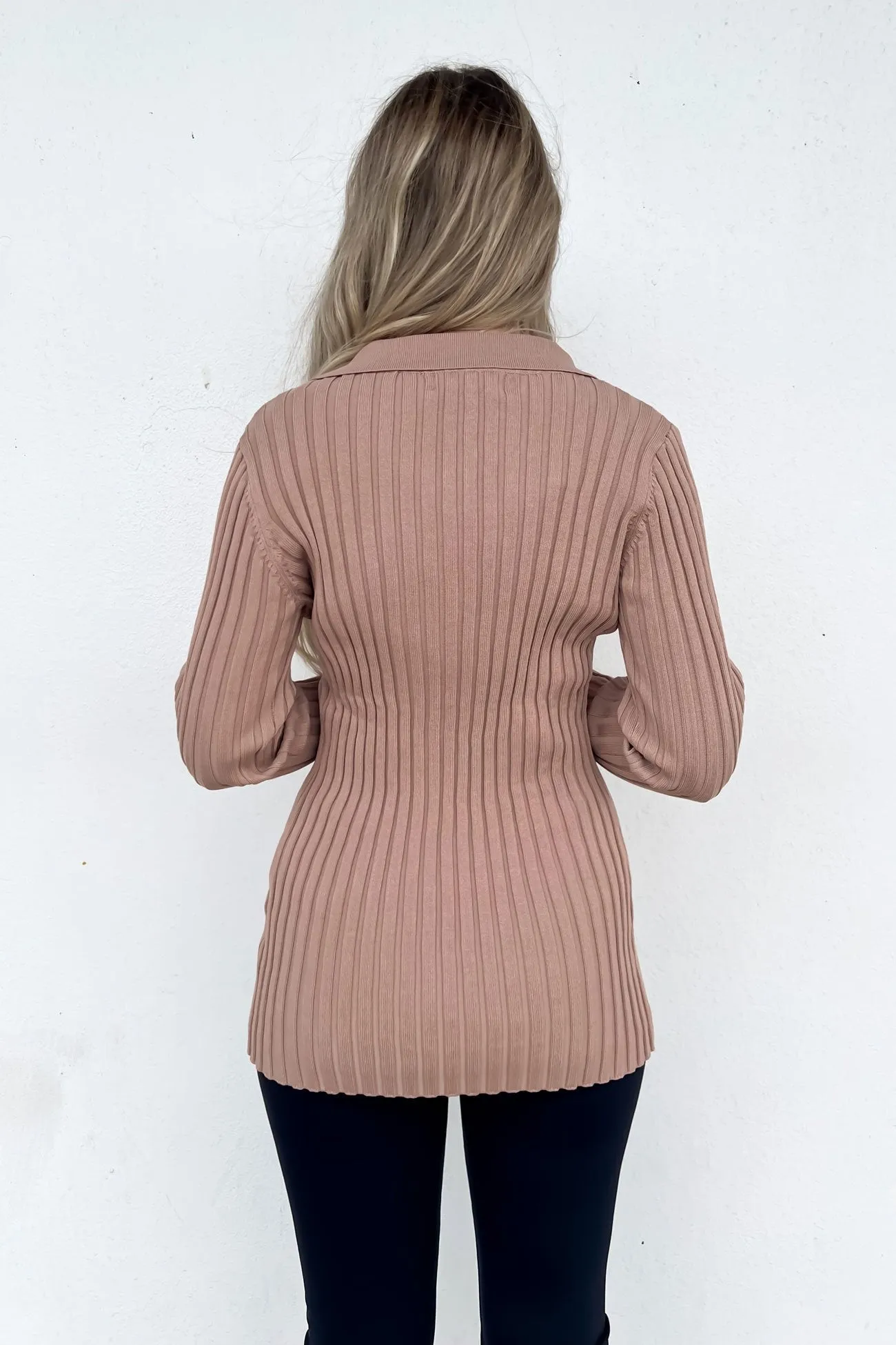 Lukas Knit Long Sleeve Mocha Bathrobe