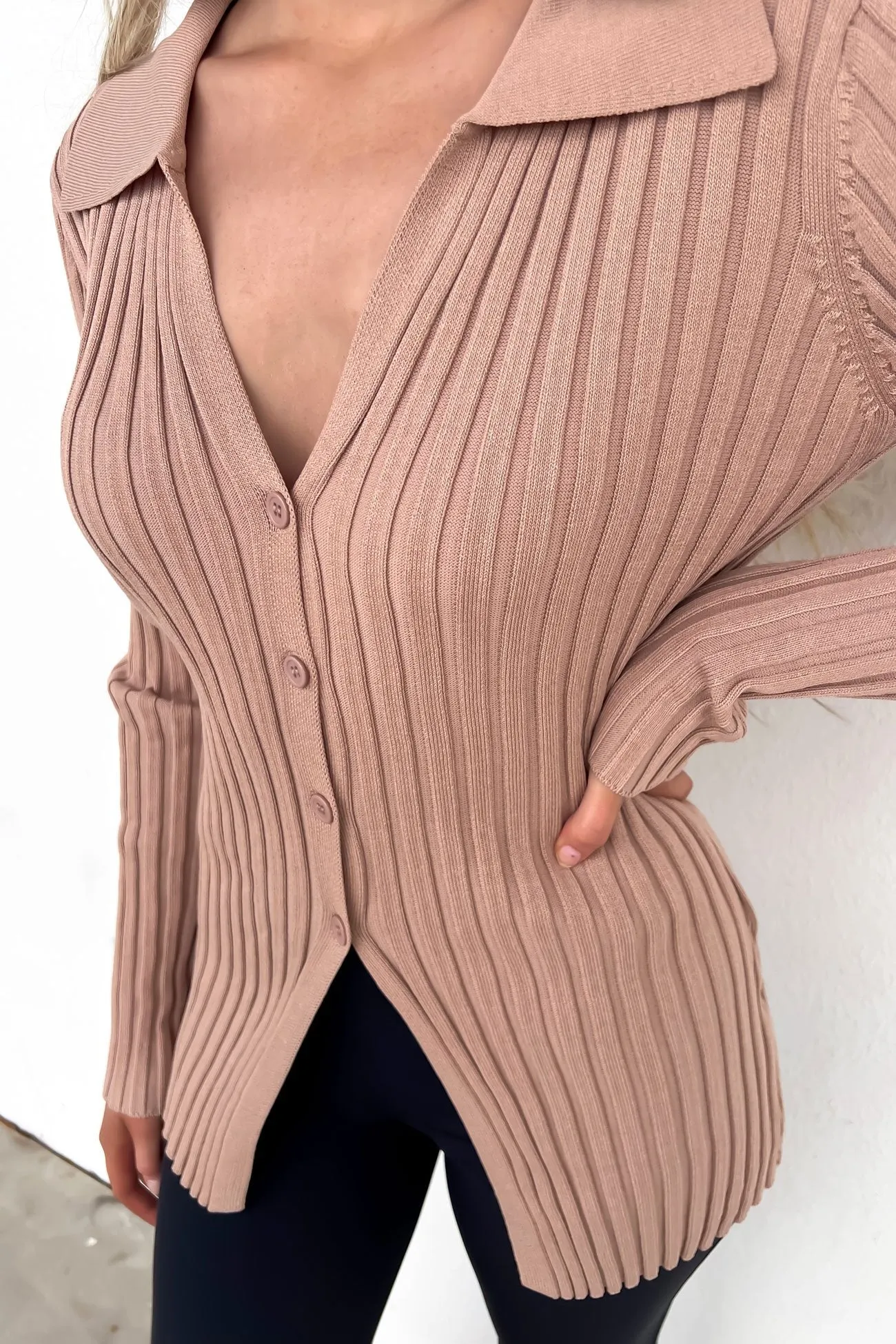 Lukas Knit Long Sleeve Mocha School - wear
