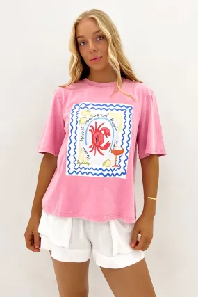 Soft Layer Spandex Enhanced Elasticity Luke Tee Pink