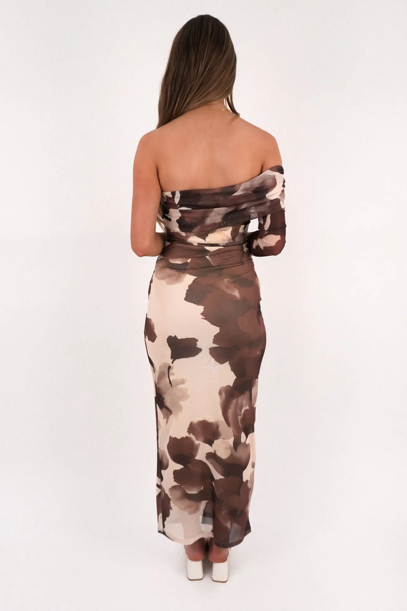Lula Maxi Dress Cocoa Cream Perfect Wearable Timeless Line