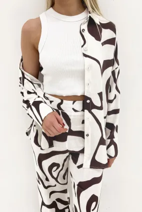 Anti Pilling Surface Lulu Shirt Brown Elise