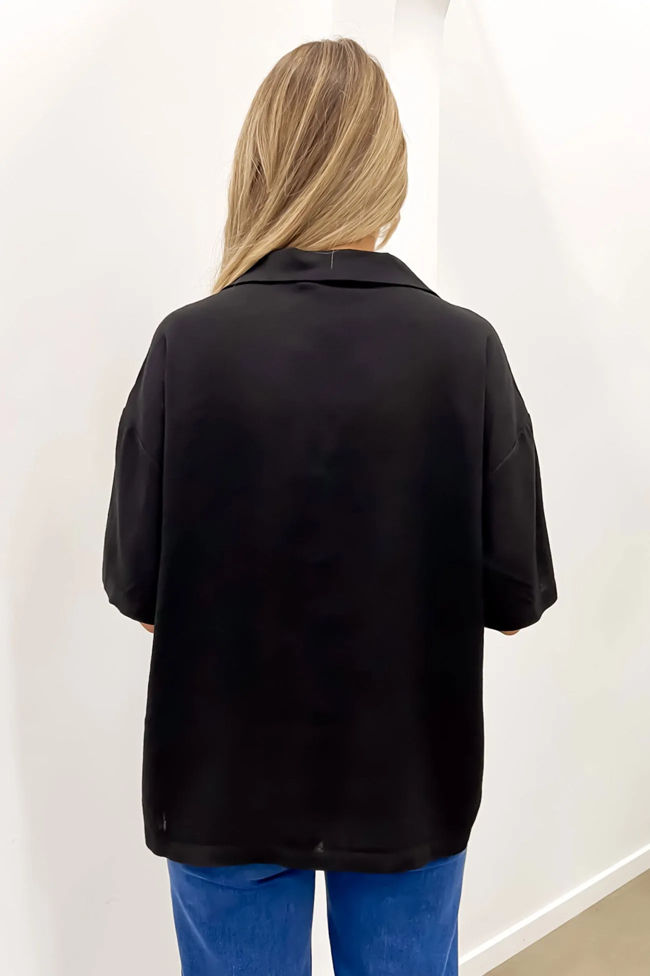 Urban Edge Luxe Linen Shirt Black