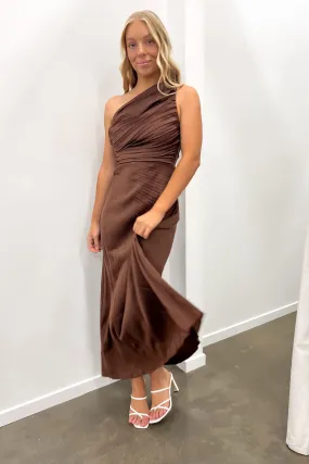 Caralee Midi Dress Chocolate Chic Comfort Look Comfortable Cut