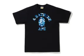 Bape Abc Camo College Tee (Ss21) Black/Blue Sleeveless style Anti-static