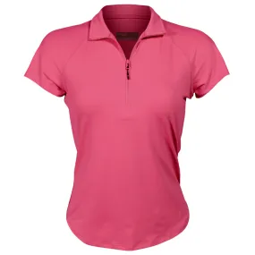Luxurious Feel Lija Women's The One To Beat Sly Zip Mock - Pink Raspberry Indoor Wear