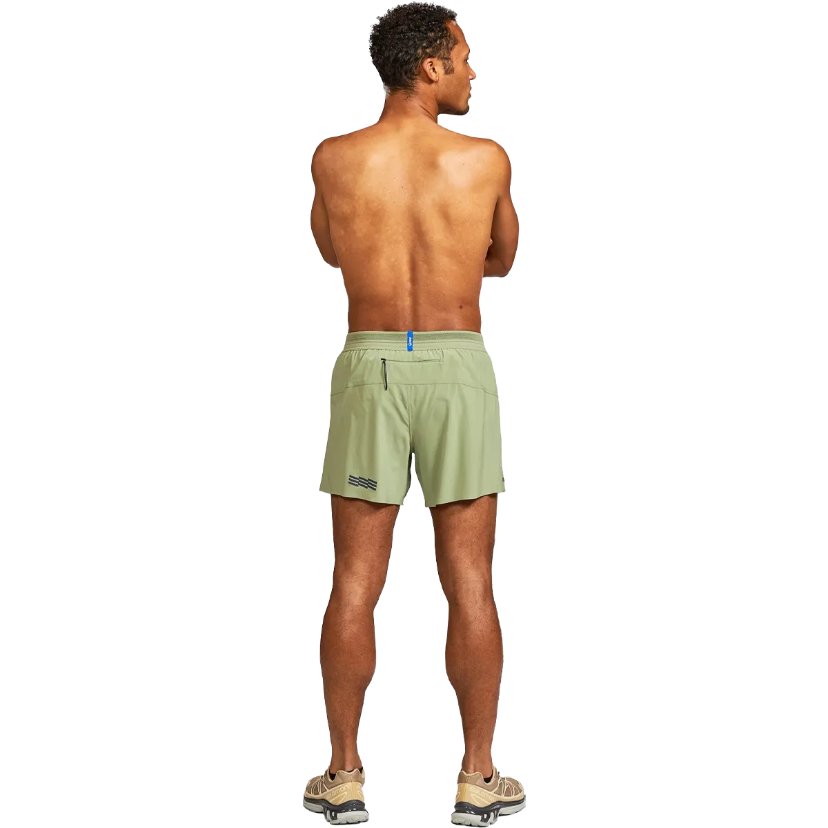 Comfortable hem Pleated Luxury Brand 5" Men's AFO Middle Short