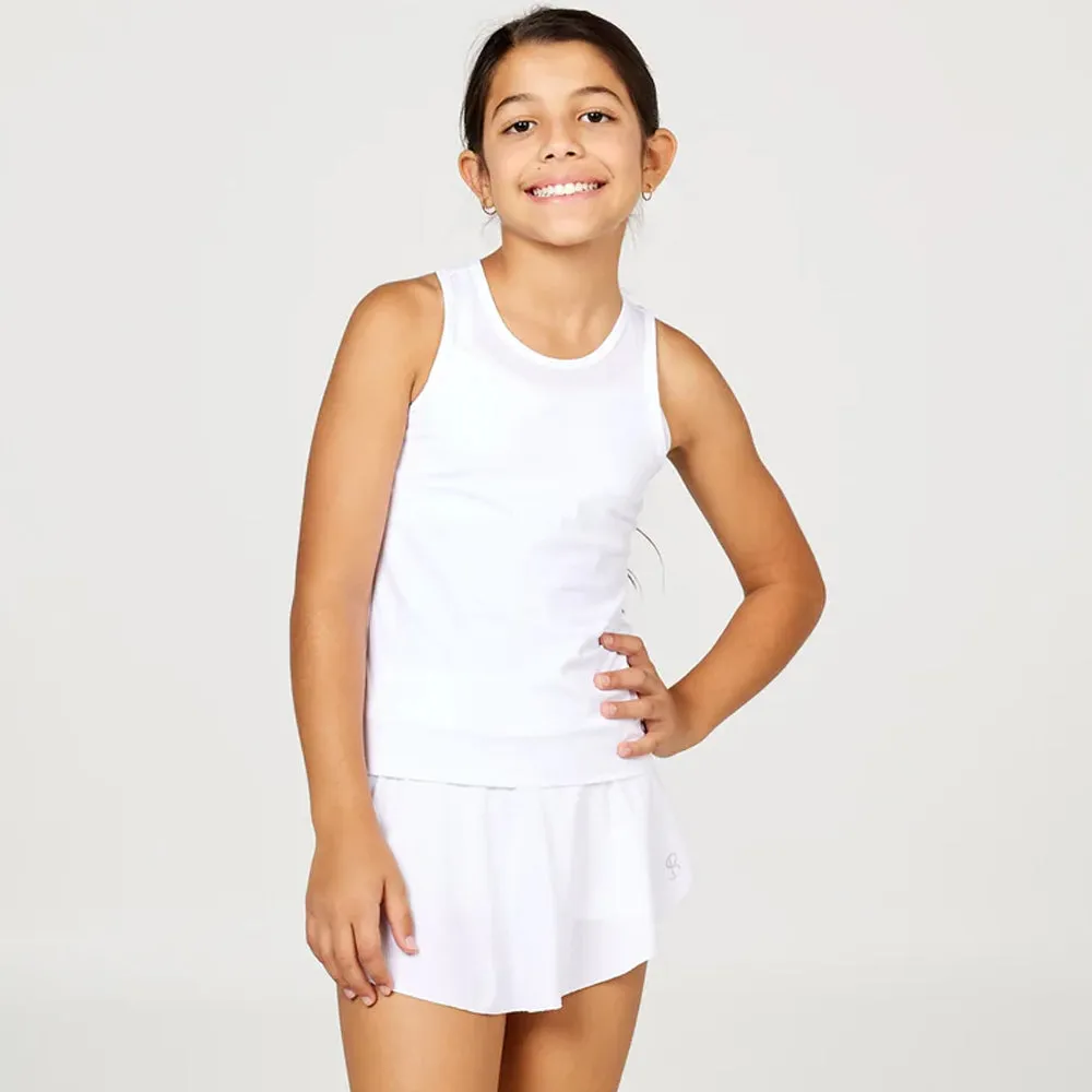 Stretchable Material Sofibella Girls UV Colors New Skort - White