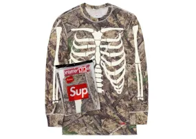Supreme Hanes Bones Thermal Crew 1 Pack Woodland Camo Velvety Texture