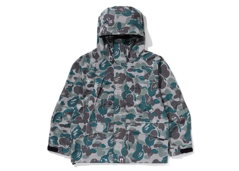Bape Laminated Camo Snowboard Jacket Beige Lace trim