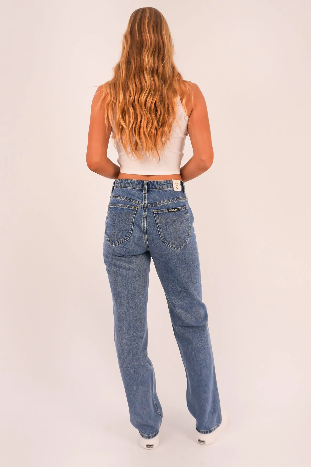 Flat Lock Stitching Urban Casual 90s Relaxed Jean River Blue
