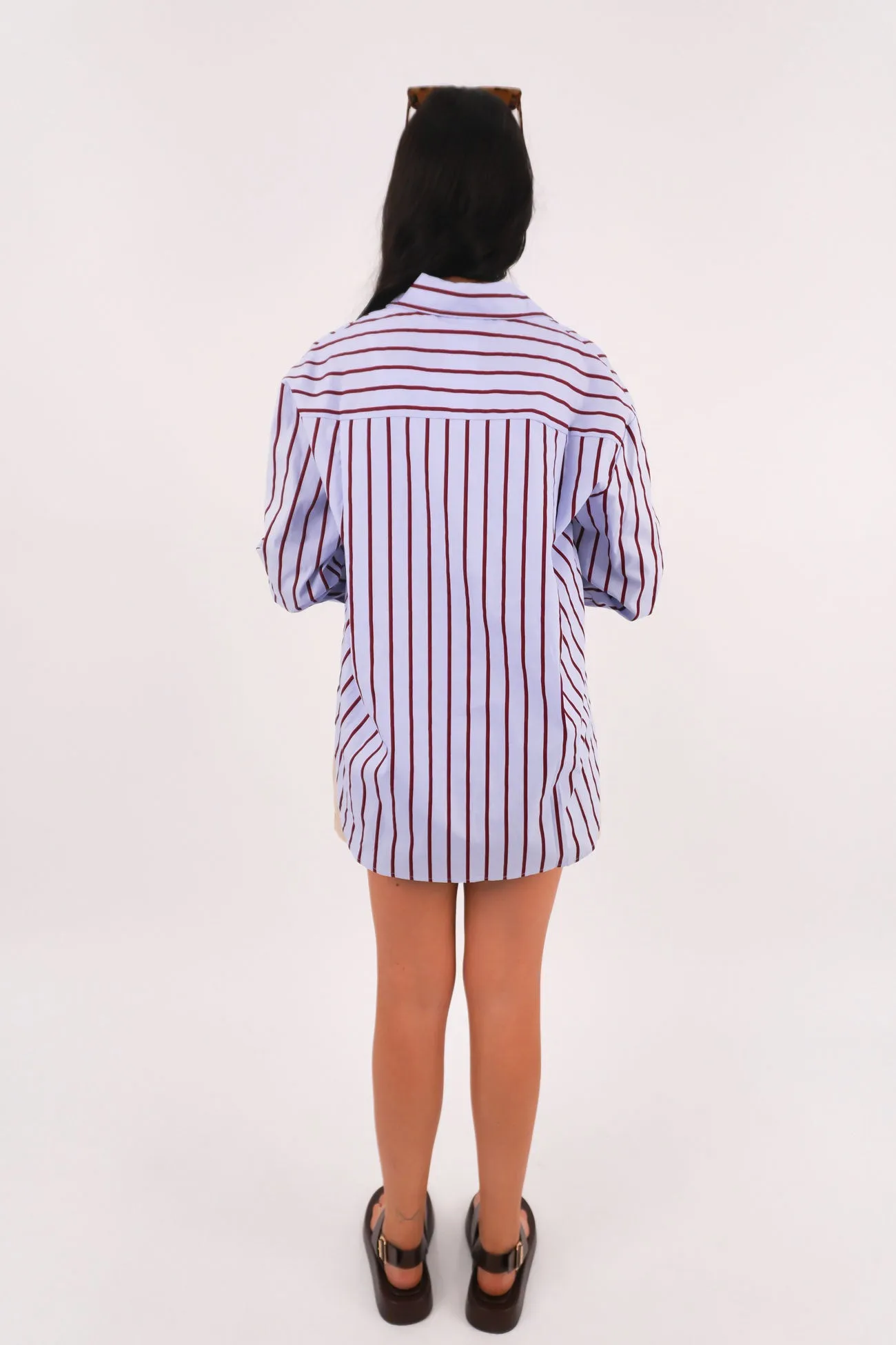 Lynton Shirt Pale Blue Red Polished Style Summer Vibes