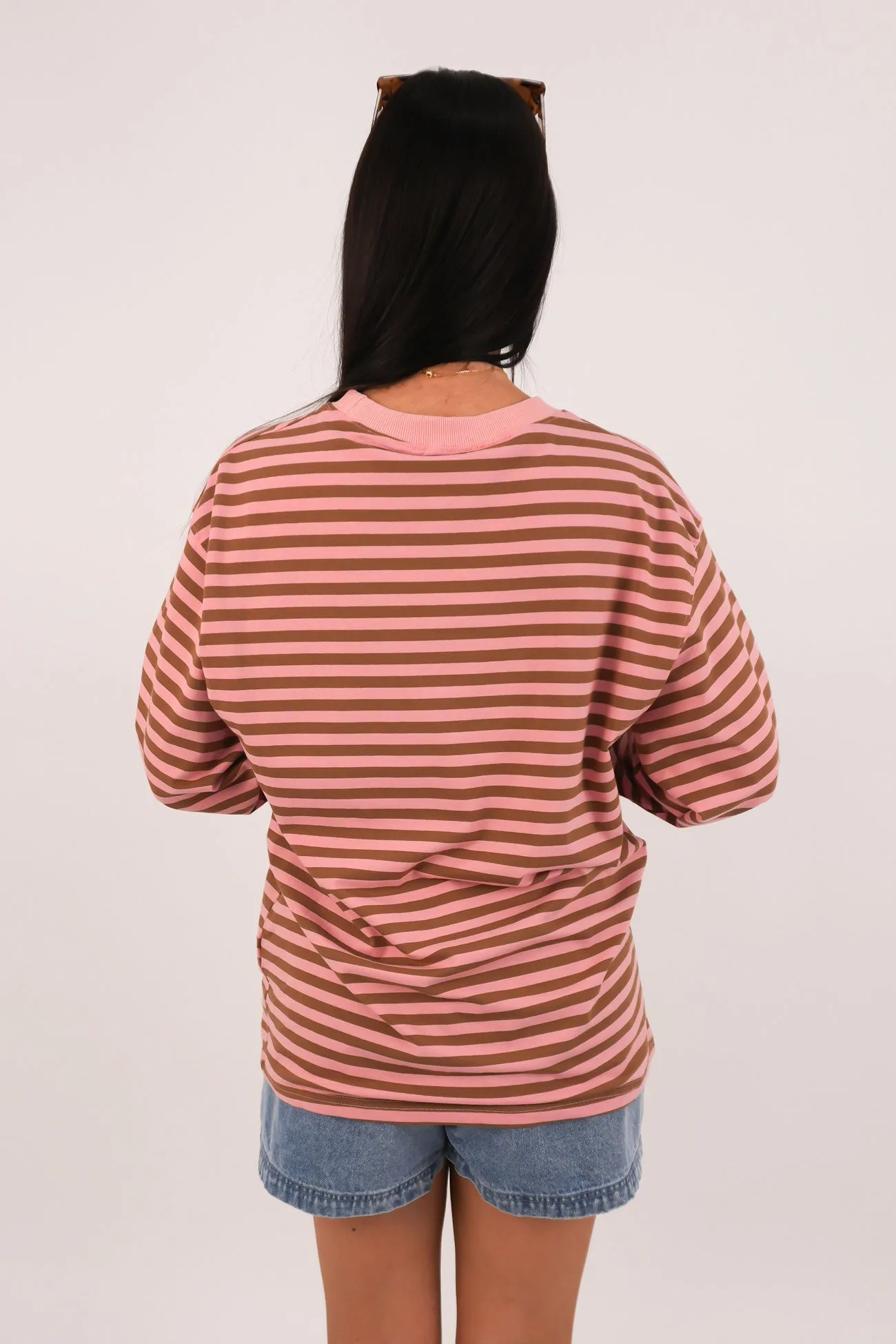 Unique Style backpack Maddie Long Sleeve Tee Pink Bronze
