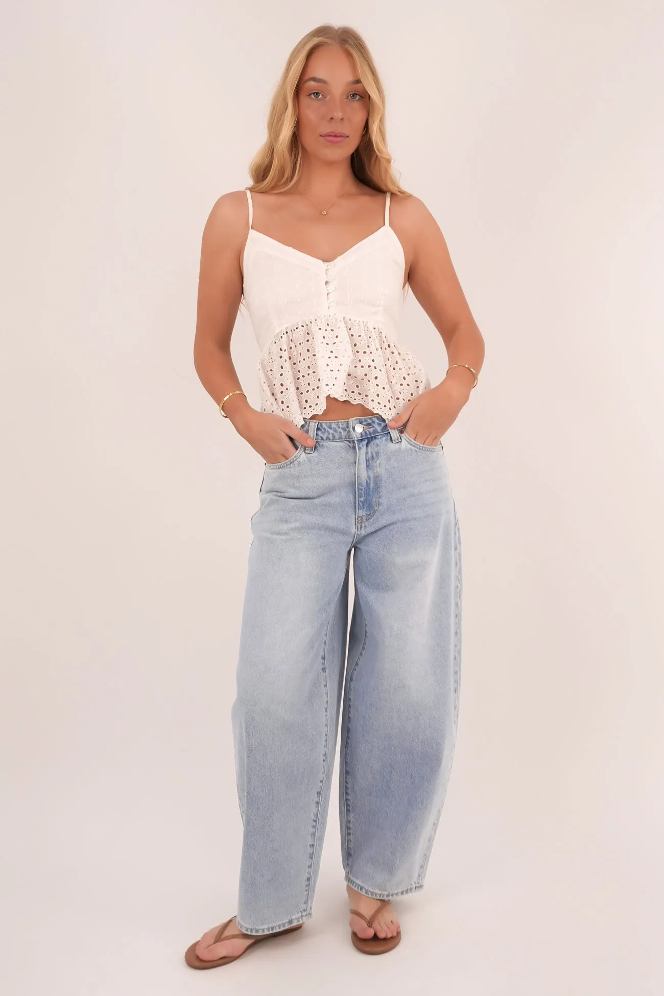 Mid Barrel Jean Brightside Fade Petite City Walk Weekend Warrior Fast Match