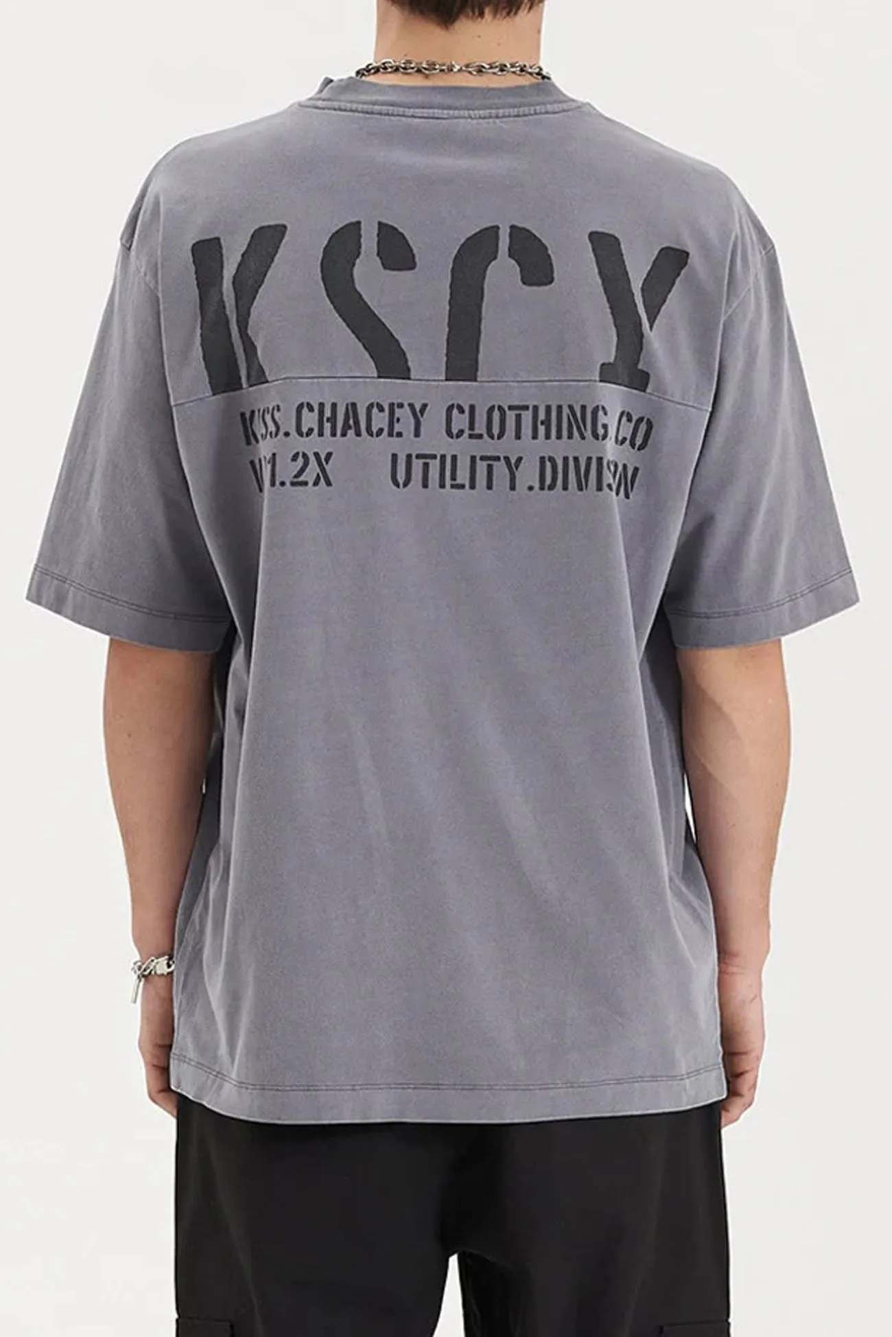 baby shower Timeless Wear Schism Heavy Oversized Tee Pigment Steel