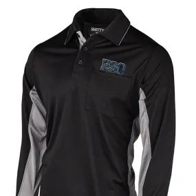 Geometric Design ESO Logo Black Pro Flex Long Sleeve Umpire Shirts