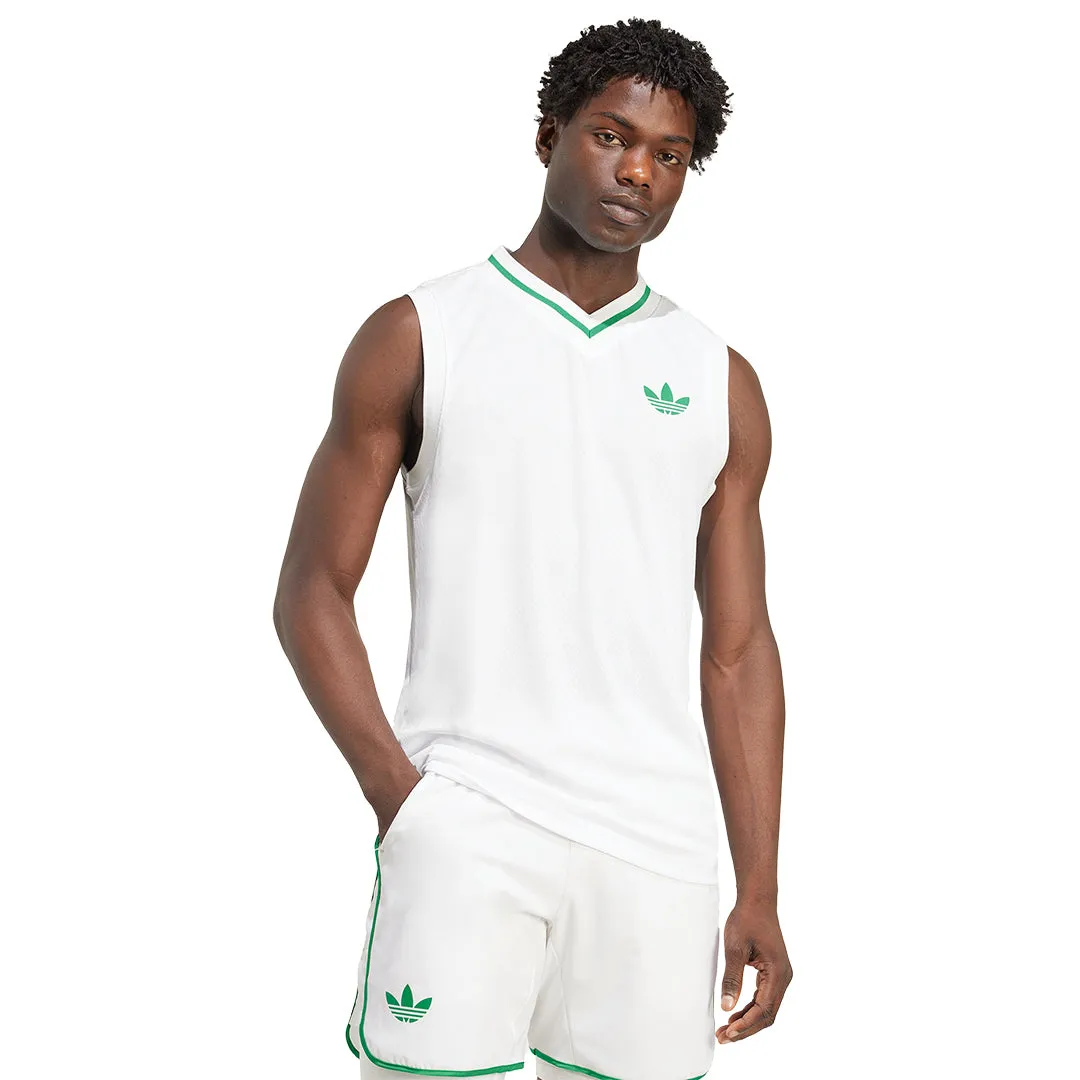 Ergonomic Design Patterned Design adidas Men's Pro Tank - White