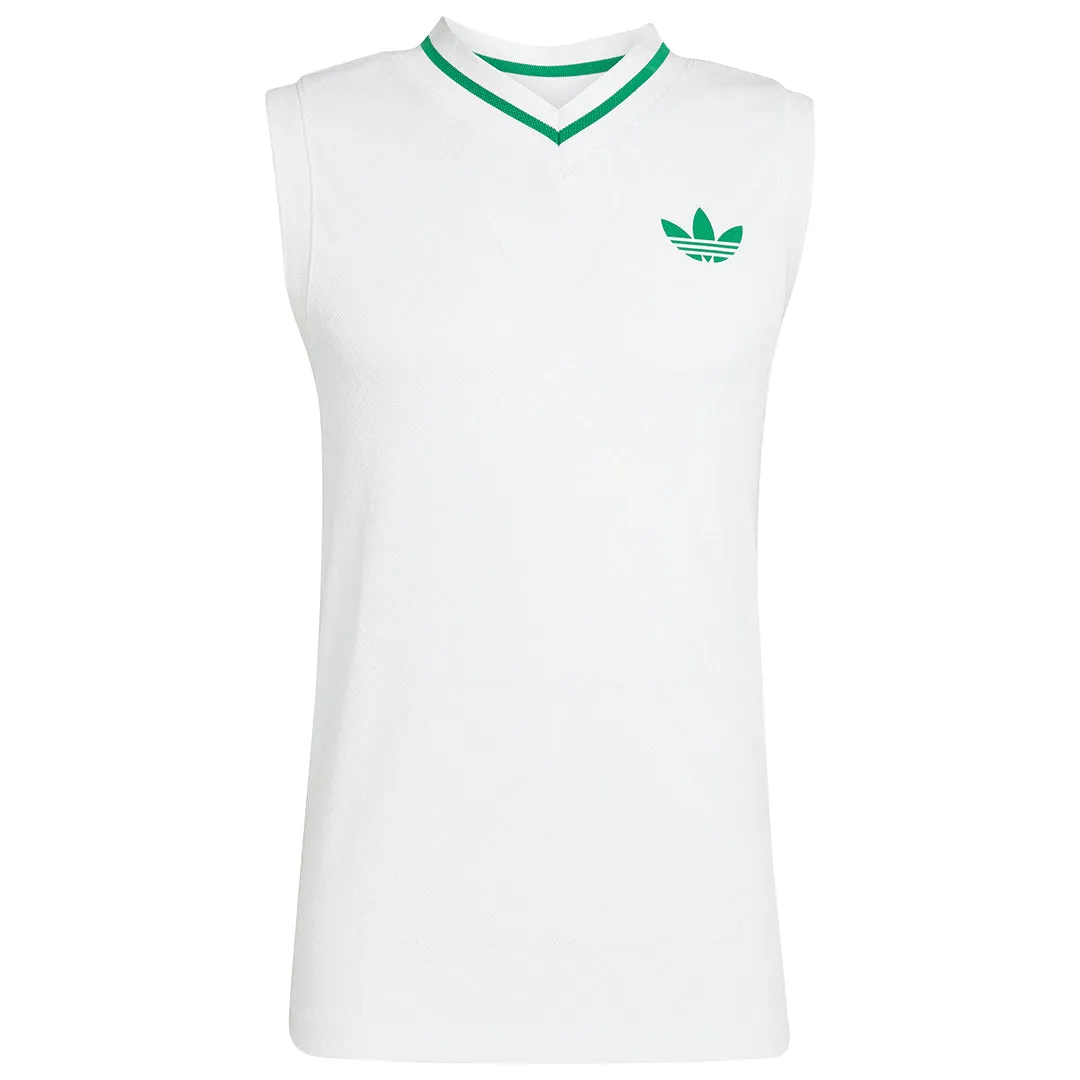 Patterned Design adidas Men's Pro Tank - White Flowy Suede
