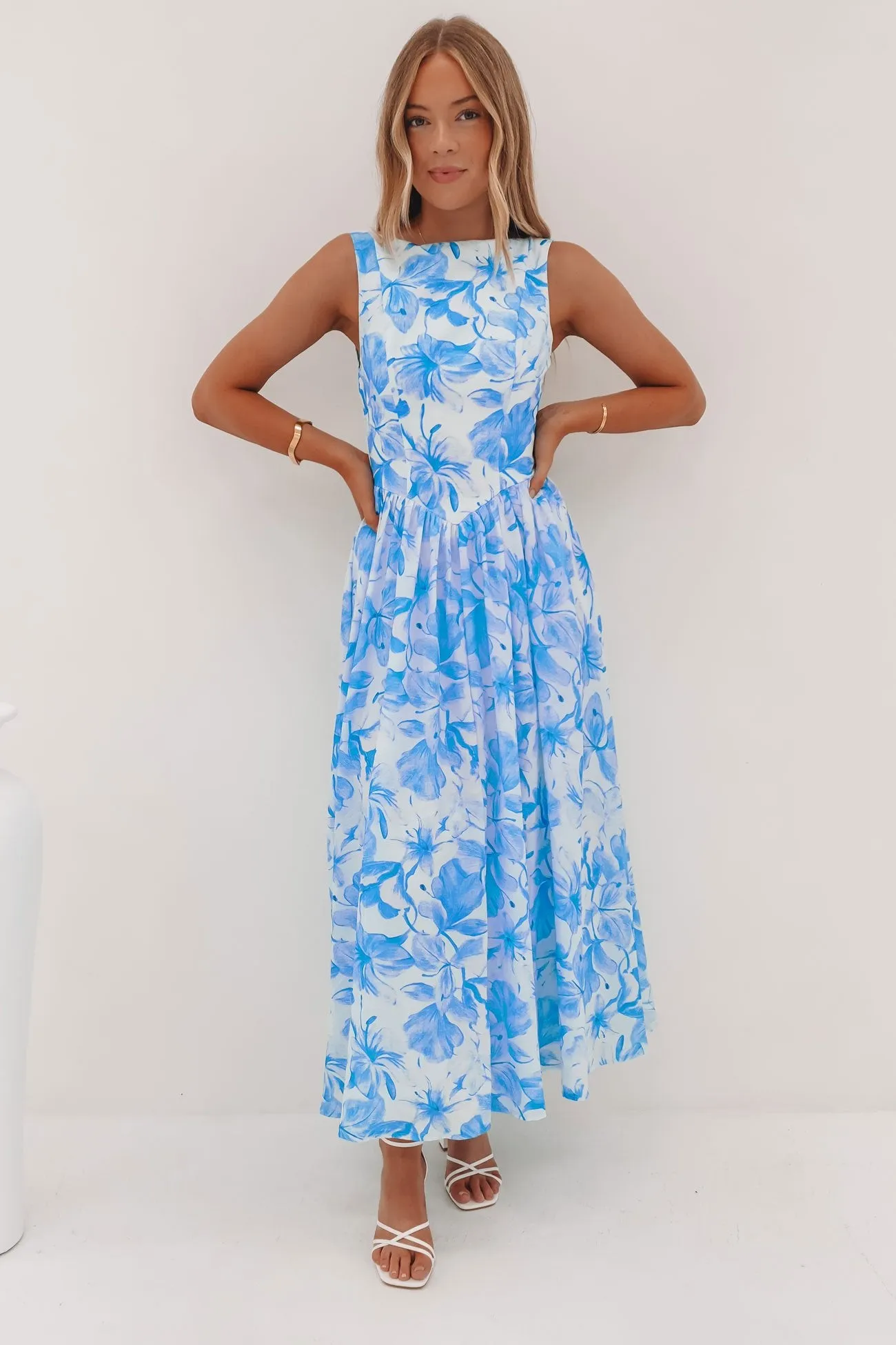 Romance Glow Comfy Shape Maisie Maxi Dress Bluejay