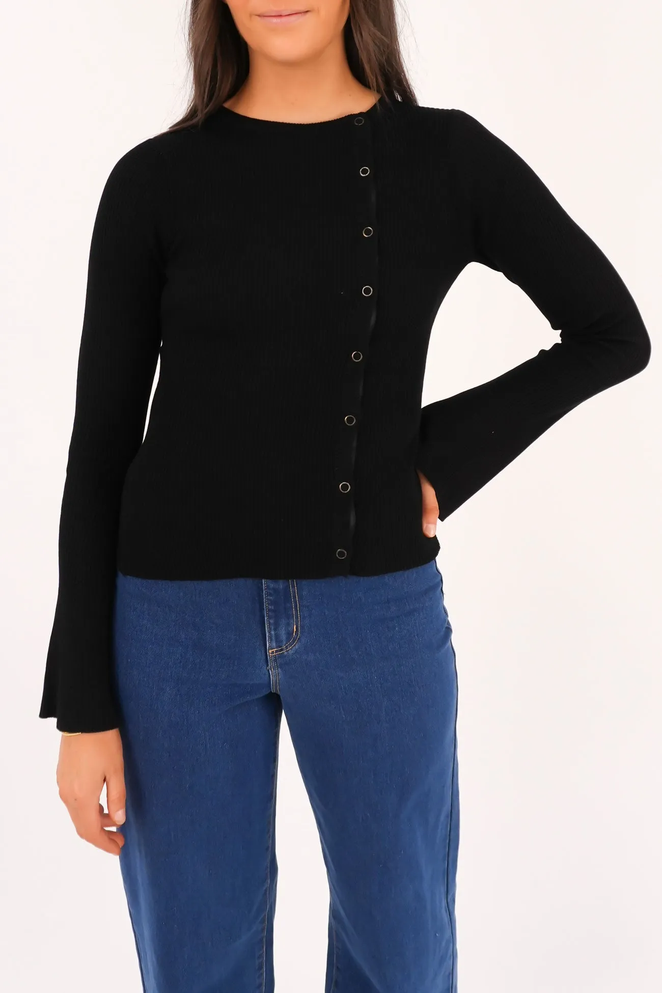 Marleigh Knit Long Sleeve Black professional Toy