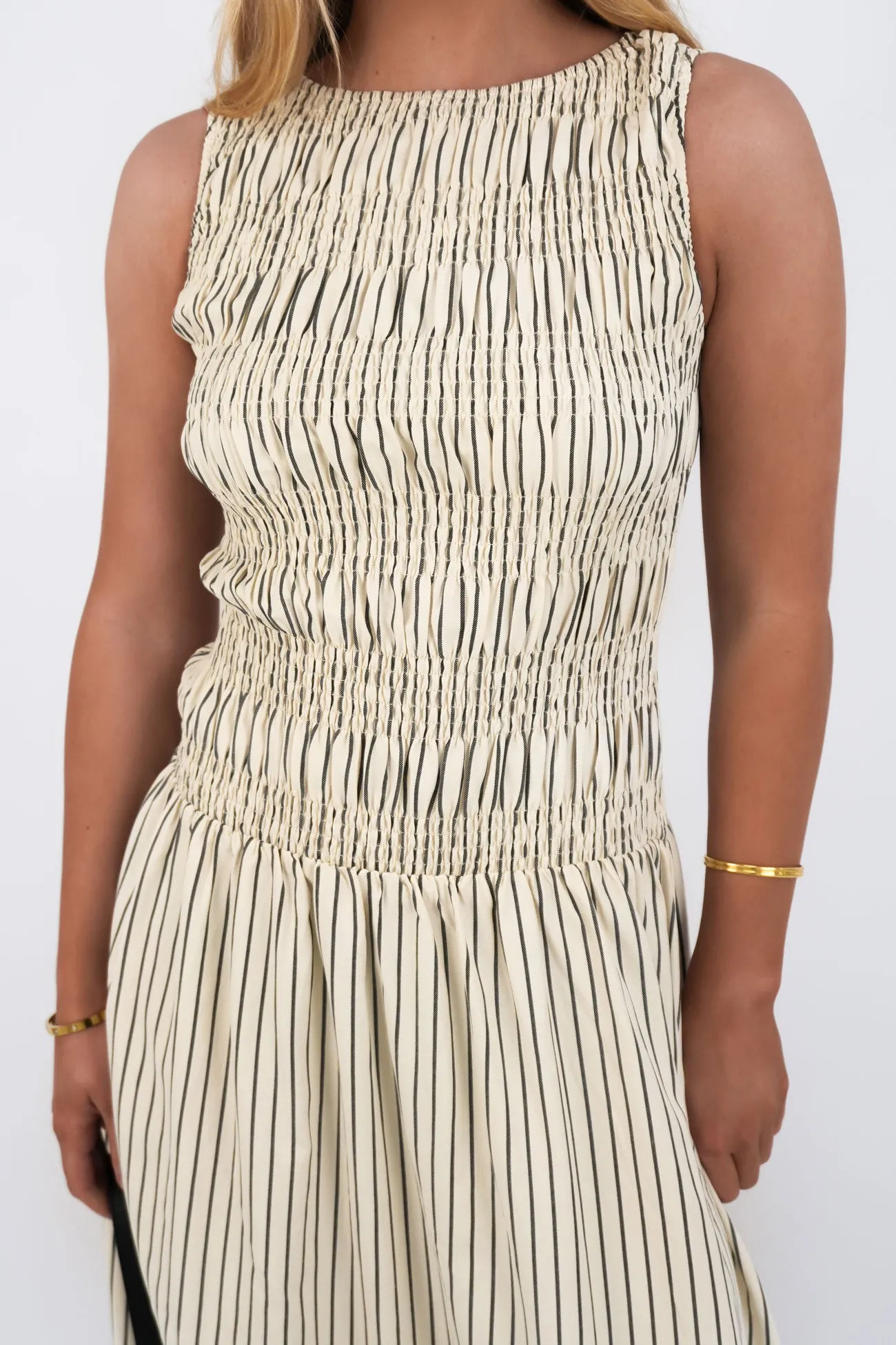 Love Soft Martina Maxi Dress Beige Stripe