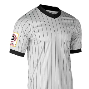Structured Collar Maryland Logo Dye Sublimated Grey Wrestling V-Neck Non Restrictive Silhouette