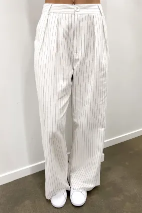 Effortless Style Quick Flex Matt Pant White Pinstripe