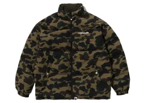 Durable Construction Bape 1St Camo Reversible Down Jacket Green