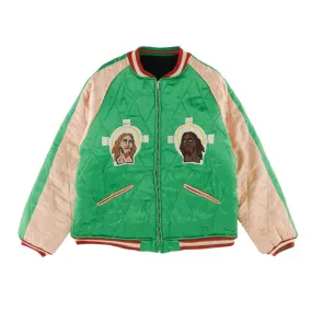 Saint Mxxxxxx X Denim Tears Reversible Yokosuka Jacket Green Black Trimmed
