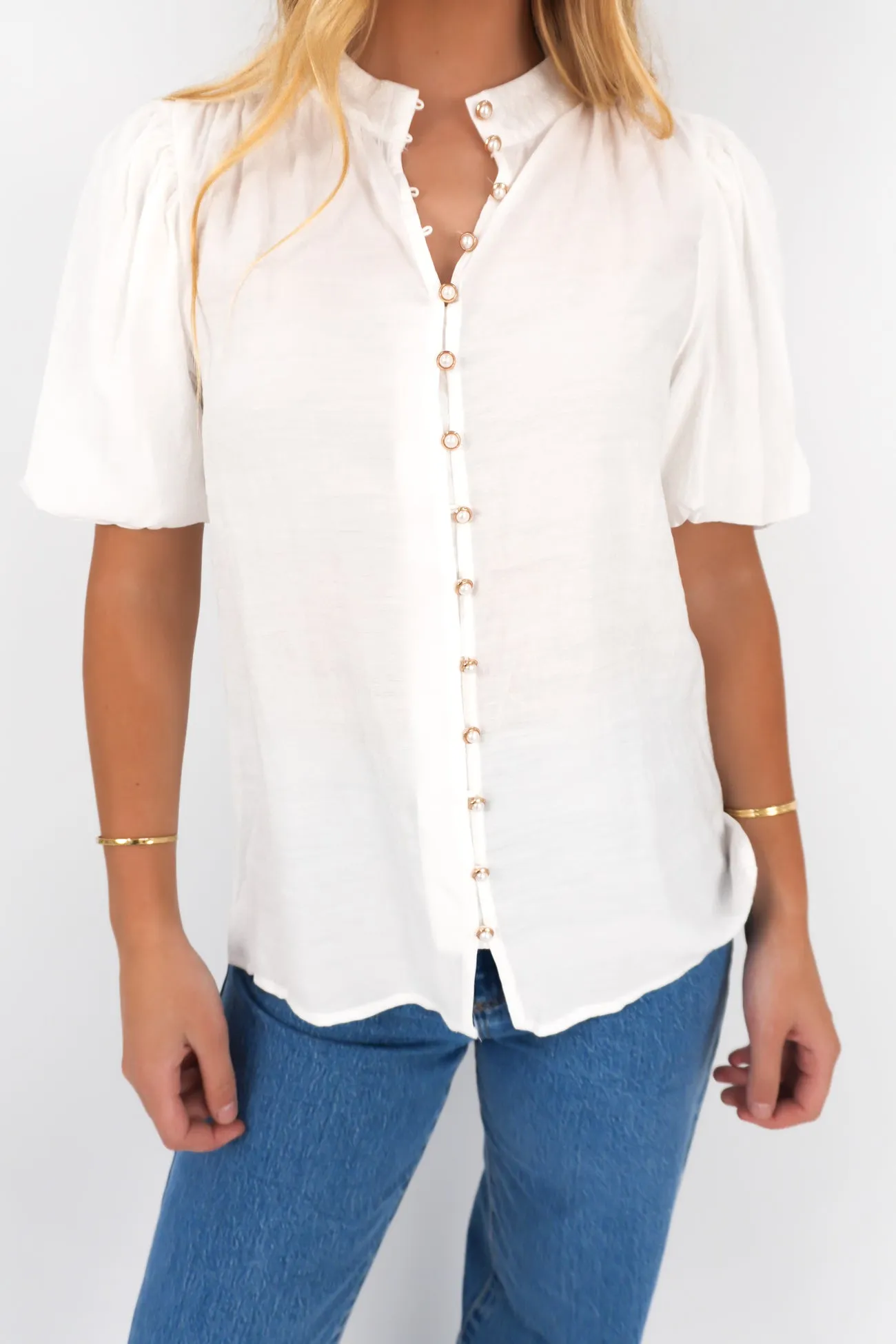 Mayflower Blouse Ivory Breathable mesh BBQ Party
