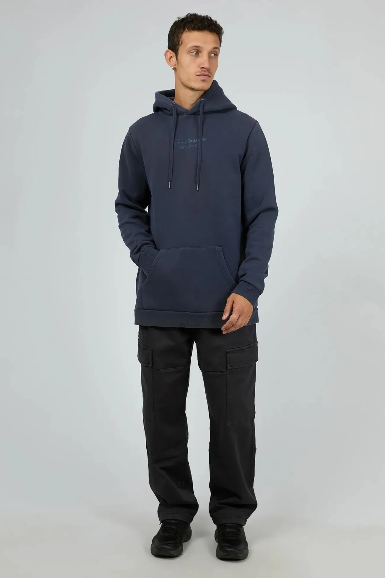 Evening Chill Piece Lightweight Comfort Memory Hoodie Steel Blue