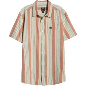 Textured Weave MinimalistSilhouette Men's Alvarado Stripe Short Sleeve