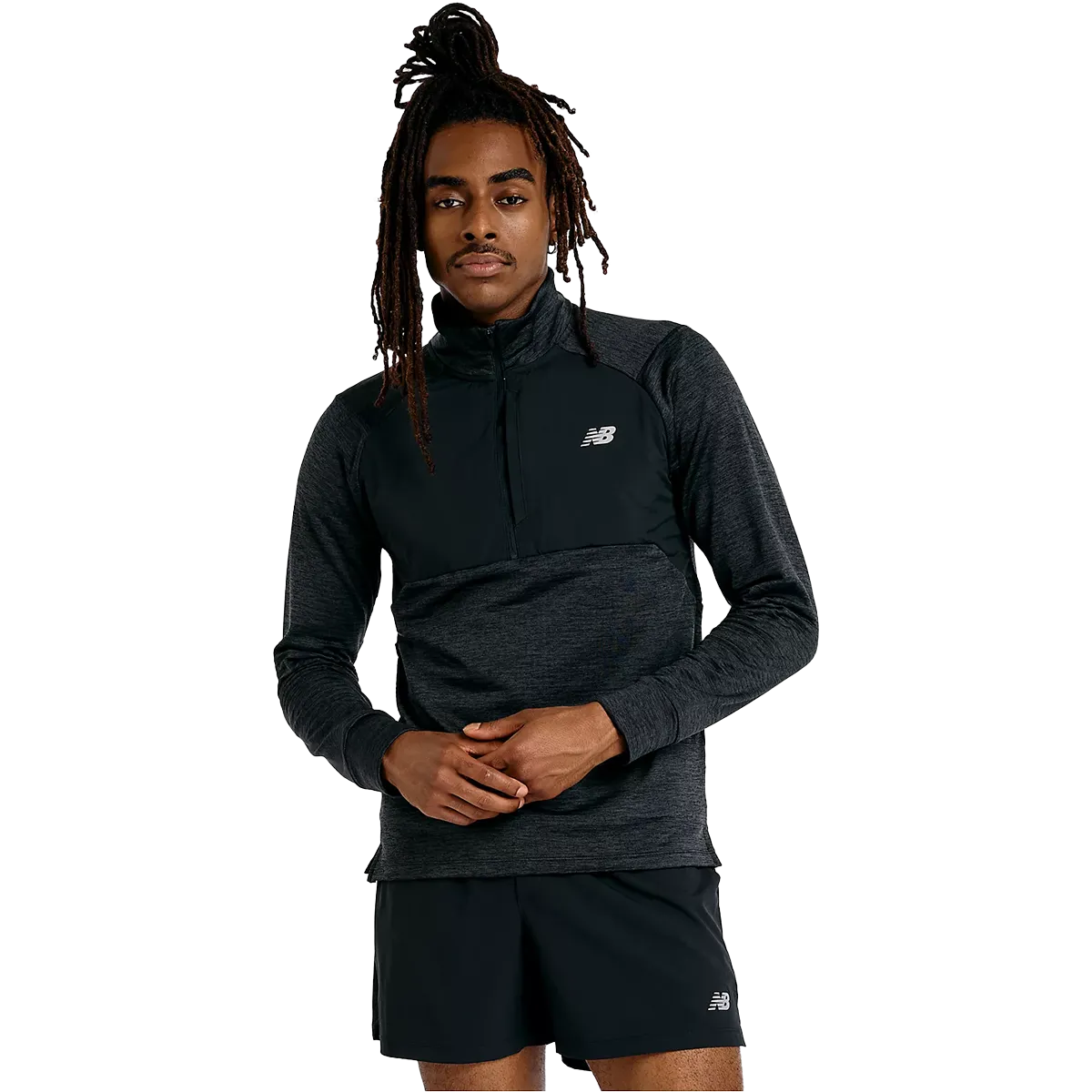 Stretch Knit Material Men's Athletics Heat Grid 1/2 Zip