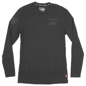 Men's Blend Long Sleeve Tech Tee Self Fabric Tie Closure SoftKnit