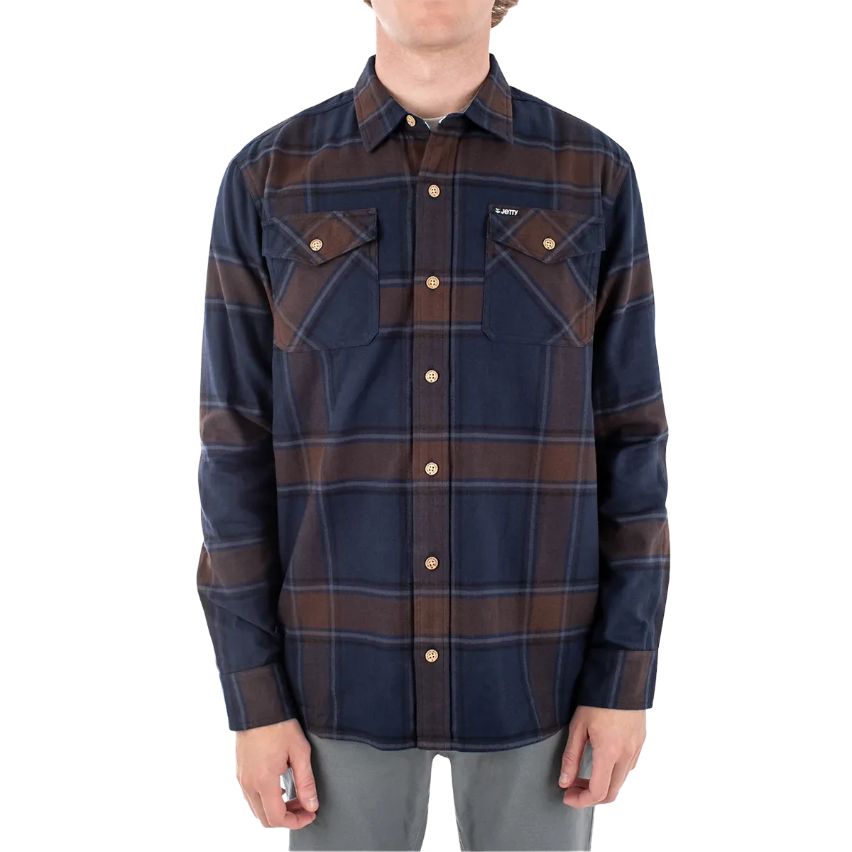 DoubleLayeredCollar Anti Pill Surface Men's Breaker Flannel