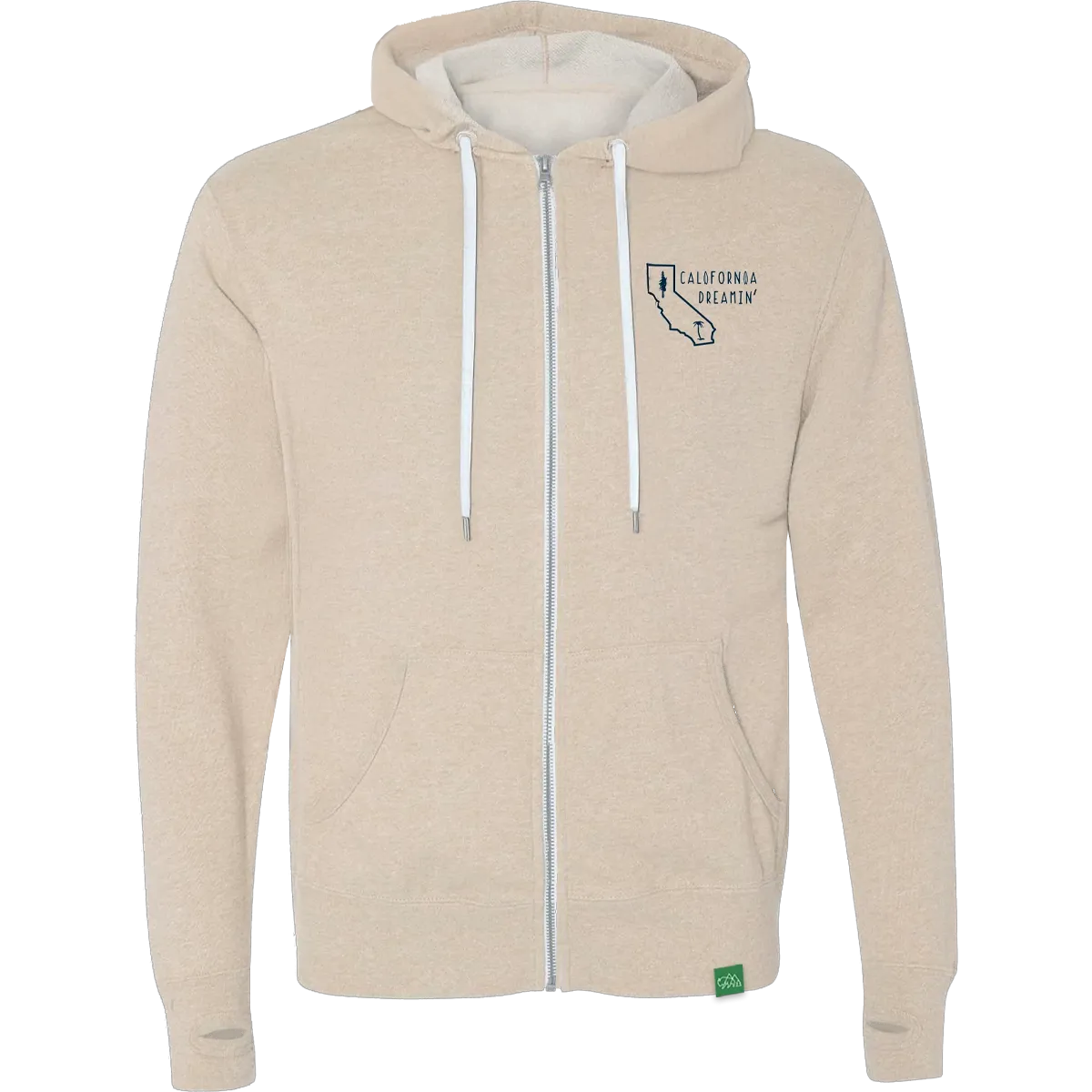Bonded Zippers Stretch Panels Men's California Topo Hoodie