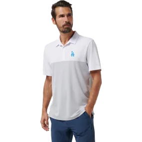 Men's Dodgers Home Run Leader Polo Reinforced Stress Points RibbedNeckline